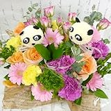 花由 アニマル*生花 フラワーアレンジメント<Lサイズ>パンダさん