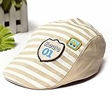 amzmonnsuta 赤ちゃん子供野球帽夏帽子ベレー帽コットンストライプ　パンクキャップ