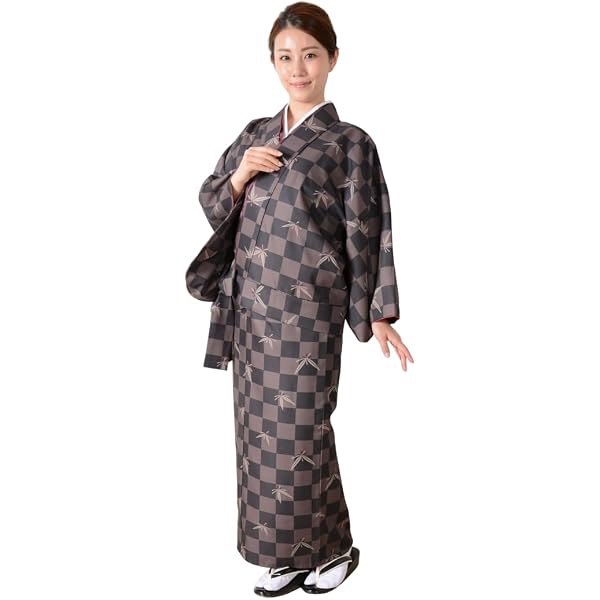 夏着物　紋紗　身丈156cm裄丈65cm(未使用）ブラック黒 洗える着物 小紋 絽 紗 | 平和屋着物＊夏物 笹竹文 夏着物 黒地 逸品