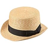 (田中帽子) Olga（オルガ）麦わら シルクハット型 カンカン帽子 （ 帽子 メンズ 麦わら帽子 レディース 日本製 ）UK-H076