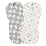 SwaddleMe Pod 2-PK, Grey Star Dot (NB) by SwaddleMe