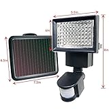 4パック60 SMD LEDアウトドアソーラーモーションセンサーセキュリティフラッドライトスポット80 100