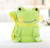 Cute Baby Fleece 3D Animal Blanket (Green Frog) [並行輸入品]
