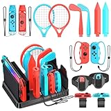 15 in 1セット Switch Sports用アクセサリー Switchスポーツセット スイッチスポーツ用周辺機器 Joy-Con収納スタンド Switchドック収納 Switchスポーツアタッチメント収納 体感ゲーム対応 対戦実装 没入感体験 Switch/Switch OLED対応