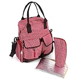 (キュート ウィンク) Cute Wink 軽量 大容量 4Way マザーズバッグ ＆ リュック ドット柄 レッド