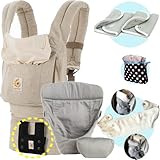 エルゴベビー 抱っこ紐（ベルト付） オリジナル/ナチュラルリネン・インサート3III 【正規代理店2年間保証-SG認定付】 よだれパッド＋エルゴ収納用ポーチ＋ママ&ベビー両用カバー付