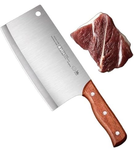Amazon｜中華包丁, 手作りの鍛造ブッチャーナイフ、クリーバー