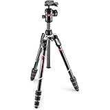 ヴァイテックイメージング Manfrotto 三脚 Befreeアドバンス カーボン 4段 自由雲台 T三脚キット ブラック全伸高150cm / 伸高127cm / 縮長41cm / 最低高 41cm MKBFRTC4-BH