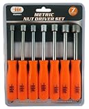 IIT 62021 Metric Nut Driver Set, Neon Handle, 7-Piece by IIT