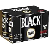 ブラック無糖 缶コーヒー 185ml×6本[6缶パック]