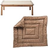 こたつ本体＋掛布団 2点セット《国産こたつテーブル Bran [ ナチュラルホワイト / 長方形 120] / 国産こたつ掛け布団 ブラウン 》