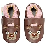 モモ ベビー 乳児/幼児用ミセス ベア デザイン ソフト ソール レザーシューズ ネイビー 0-6ヶ月/米国乳児用サイズ1-2.5 M (インポート)
