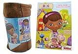 Disney Doc Mcstuffins 2 Pieces SET Throw Blanket 46" x 60" with Coloring Book [並行輸入品]