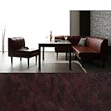 JRL ダイニングこたつテーブル＆ソファ 5点セット 高さ3段階 継脚付 ブラック ガラス PVCレザーソファ (105×75cmテーブル, ダークブラウン)