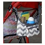 KRY　絶対ショック ベビーカー用バッグ ドリンク ボトル ホルダー 小物入れ ベビーカー バッグ 収納 全３色 (ストライプ)