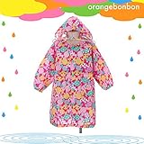 オレンジボンボン(orange bon bon)キャンディー柄レインコート:110cm