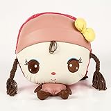 (パームアイランドリゾート) 女の子 お人形 ぬいぐるみ リュック キッズ ベビー 用 お出掛けに 可愛い バックパック 薄茶x赤
