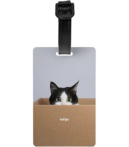 Amazon.co.jp: Akiraki ネームタグ 荷物タグ かわいい ねこ 猫柄