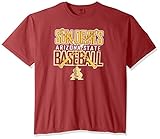 NCAA Arizona State Sun Devils Baseball Bats半袖快適カラーTシャツ、レンガ、XXL