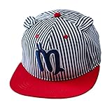 (よキーよ)Yokeeyoベビー用ハット 野球帽 　鳥打ち帽　ハンチング 可愛い熊耳付き　平らつば　プリント　刺繍　しま模様　赤ちゃんキャップ アウトドアハット　男女児　子供 UVカット 日焼け防止