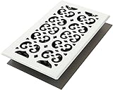 Decor Grates FSH612-WH Scroll Floor Register, 6-Inch by 12-Inch, White [並行輸入品]