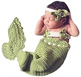 Melondipityベビーガールズマーメイド帽子とおむつカバーセット