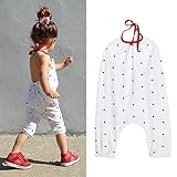 Franterd赤ちゃん女の子ロンパースストラップ、KidジャンプスーツPieceパンツClothing M ホワイト
