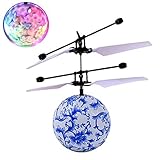 RCおもちゃ、RCフライングボール、RCドローンヘリコプターボール内蔵LED照明カラフルなFlyings for Teenagers Kids Toy by vibola L ブルー 43279448