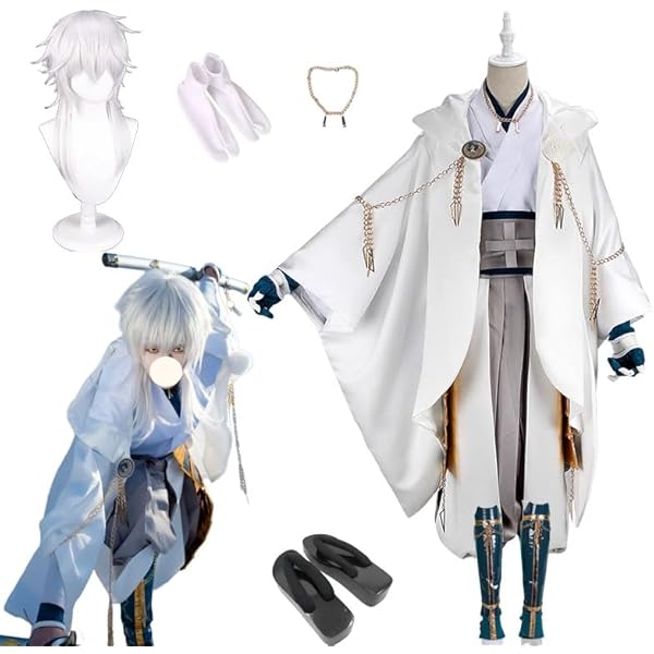 鶴丸国永コスプレ衣装　ウィッグ、刀付き Amazon.co.jp: 刀剣乱舞 鶴丸国永 コスプレ出陣服 戦闘服