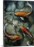 ティム・オトゥールプレミアムシックラップキャンバス壁アート印刷題名Tres Koi I 30" x 40" 1395488_24_30x40_none