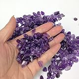 アクアリウム 彩り石 水槽 飾り石 クリスタルガラス 底砂 砂利 300g (アメジスト水晶)