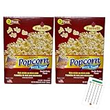 マイクロウェーブ ポップコーン 電子レンジ用ポップコーン 76.5g×3袋入り 2箱セット +Chabelくじ (バターフレーバー 2個セット)
