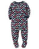 カーターズ ロンパース carter's 女の子用紺カラフルハートフリース足つきカバーオール (4t(98-105cm)) [並行輸入品]