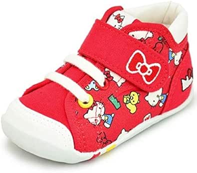 アウトレット送料無料 ベビーシューズ ベビー靴 女の子 ムーンスター ハローキティ 子供靴 12 0 14 5cm 幼児 女児 スニーカー インファント キャロット かわいい ベルクロ 日本製 Ms B109kt 送料無料 18年秋冬新モデル ムーンスター ハローキティ ベビーシューズ