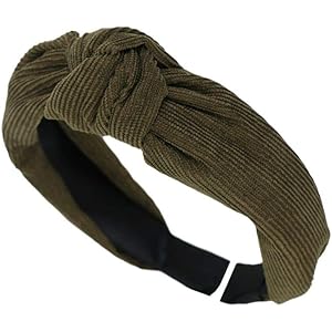 コーデュロイリボンカチューシャ【hairaccessory ルピス】/カーキ