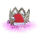 Dovewill プリンセス　クラウン　ヘッドバンド　クリスマス　ハット　装飾　パーティー　ケーキ　スマッシュ　フォト　プロップ　写真道具