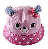 (ビグッド)Bigood ベビー ハット 可愛い ウサギ デザイン 耳 付き サファリハット コットンキャップ 女の子 キッズサンバイザー 子供用 帽子 カジュアル 日焼け止め（44cm）