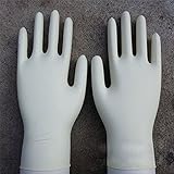 Giantree ラテックス手袋、1組白ラテックス手袋使い捨て医療ゴム指保護（L）