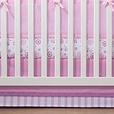 BreathableBaby Cotton Crib Skirt, Pink/Grey by BreathableBaby [並行輸入品]