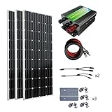 ECO-WORTHY 500W 太陽光発電単結晶ソーラーパネル　45Aチャージコントローラー 付属