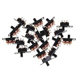 Yammy 20個入　スライドスイッチ　2.5mm　0.3A　5V　ブラック　DIY スイッチ