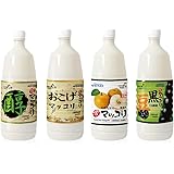 醇マッコリ 4種セット 1000ml×4本 梨、米、黒豆、おこげ