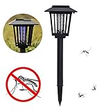 殺虫灯（電撃殺虫ソーラーライト蚊取り器）（自動点灯 蚊取り＆照明両用）（超静音 吊り下げ式 殺虫機）無害 寝室 リビング 居間 台所　室内用