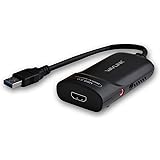 WAVLINK USB 3.0 - HDMIアダプター マルチディスプレイ用 2K (2048x1152) 最大6台のモニター DisplayLink認証 外部ビデオグラフィックスカードアダプター オーディオポート付き Windows,Mac OS,