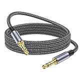 MOSWAG オーディオケーブル1メートル（1m） 3.5mm aux ケーブル 3.5mmオーディオケーブル ヘッドホンケーブル オス-オス ステレオミニプラグ ハイレゾ音質 ナイロン編組ステレオジャックコード、スマホ、ヘッドフォン、スピーカー、タブレット、PC、MP3、音楽プレーヤーなど対応