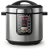 Philips Viva Collection All-in-One Multicooker, ProCeramic+ Pot 6L, 1300W, Automatic Keep Warm for 12 hours, Multi Cooking Mo