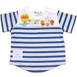 2017年 夏物 アンパンマン 天竺 ボーダープリント 半袖Ｔシャツ Anpanman ブルー◇80cm