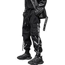 DEMOBAZAデモバザ　サルエルパンツ 黒 ストリートスタイル Amazon | [Gergeous] メンズ ロングパンツ ゆったり 黒 サルエル