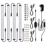 SUNWOW調光機能付きLED下キャビネット照明4パネルキット、18ワット1320ルーメン合計、12 VDC 4pack Lighting Kits HZ-APW7