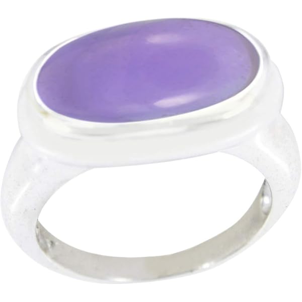 Joyas Plata 925 Sterling Silver Green Amethyst Ring - Oval Faceted Stone, March Birthstone, Pisces Astrology - View #4